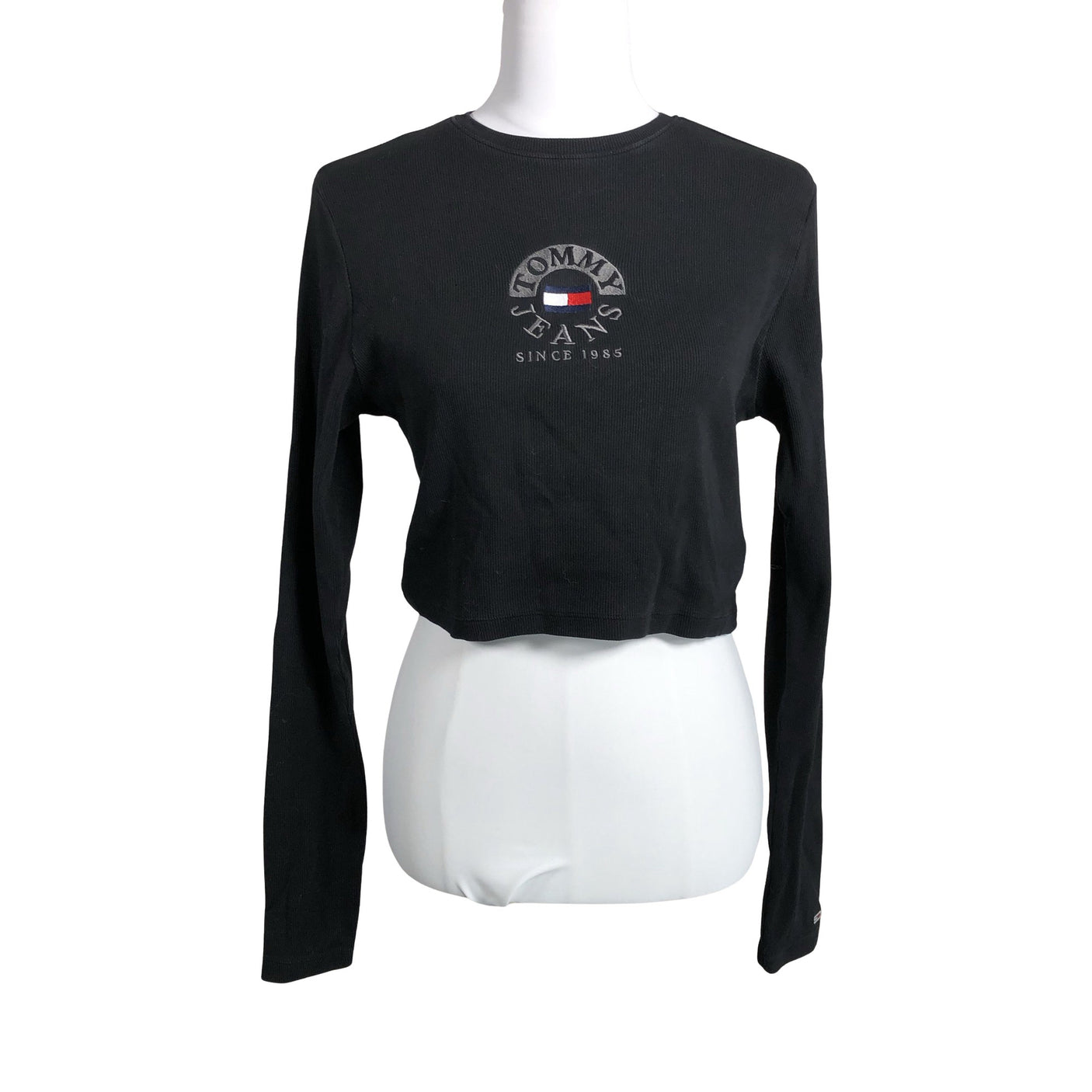Unisex Tommy Jeans (Tommy Hilfiger) - Trikotaažist pluus, suurus 38 - Must (1)