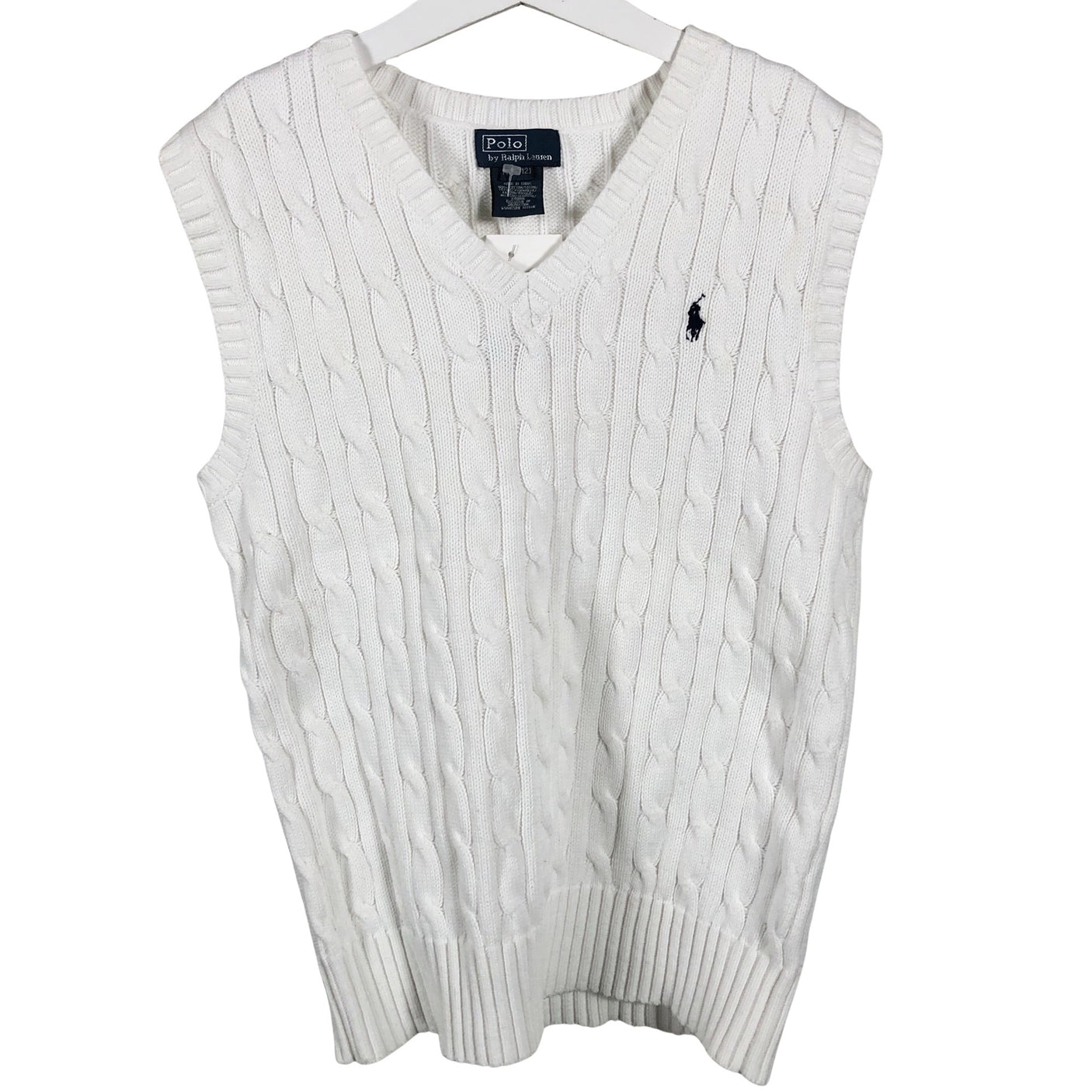 Unisex Polo Ralph Lauren - Kootud vest, suurus 146 - 152 - Valge (2)