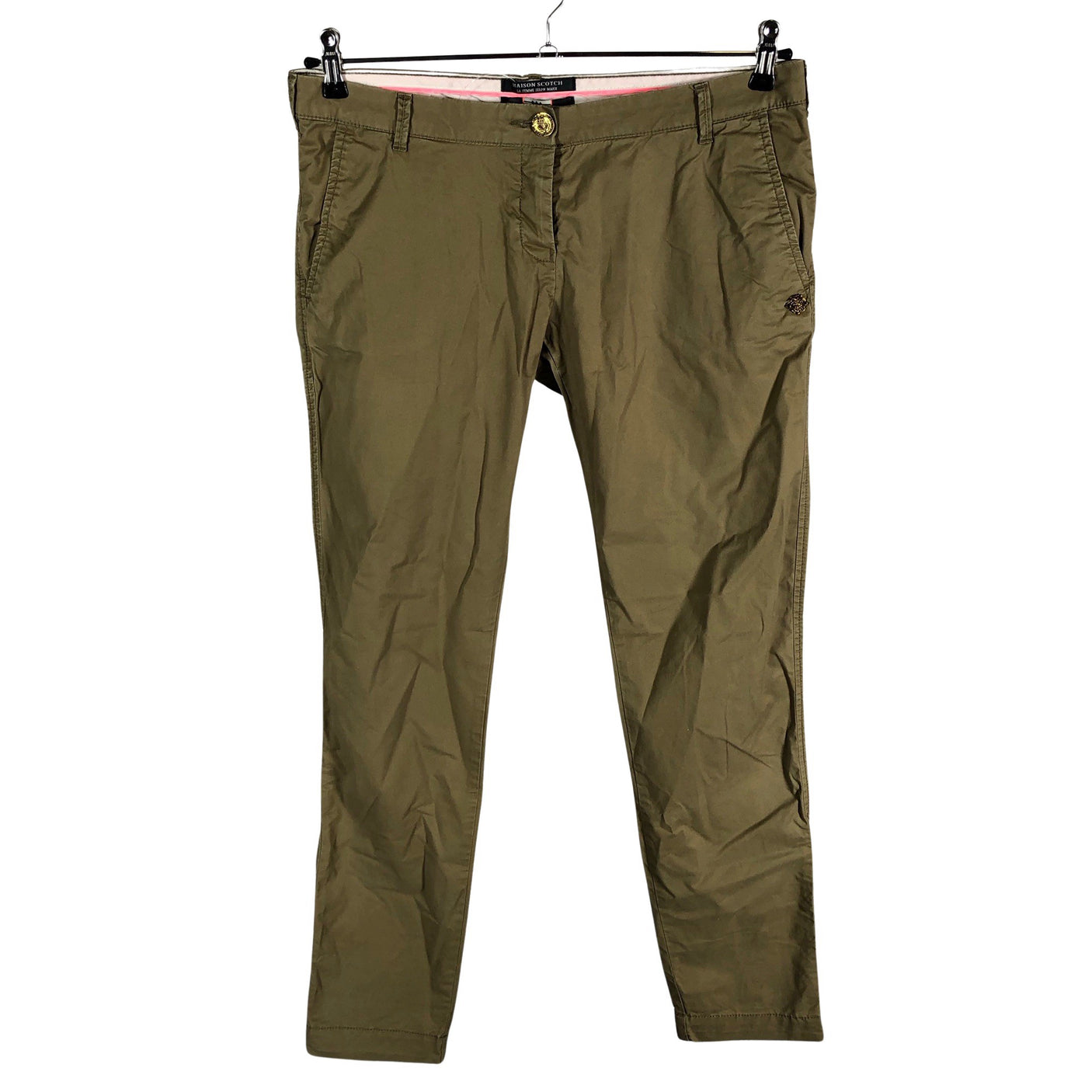 Unisex Maison Scotch - Chino-püksid, suurus W28 - Roheline (1)