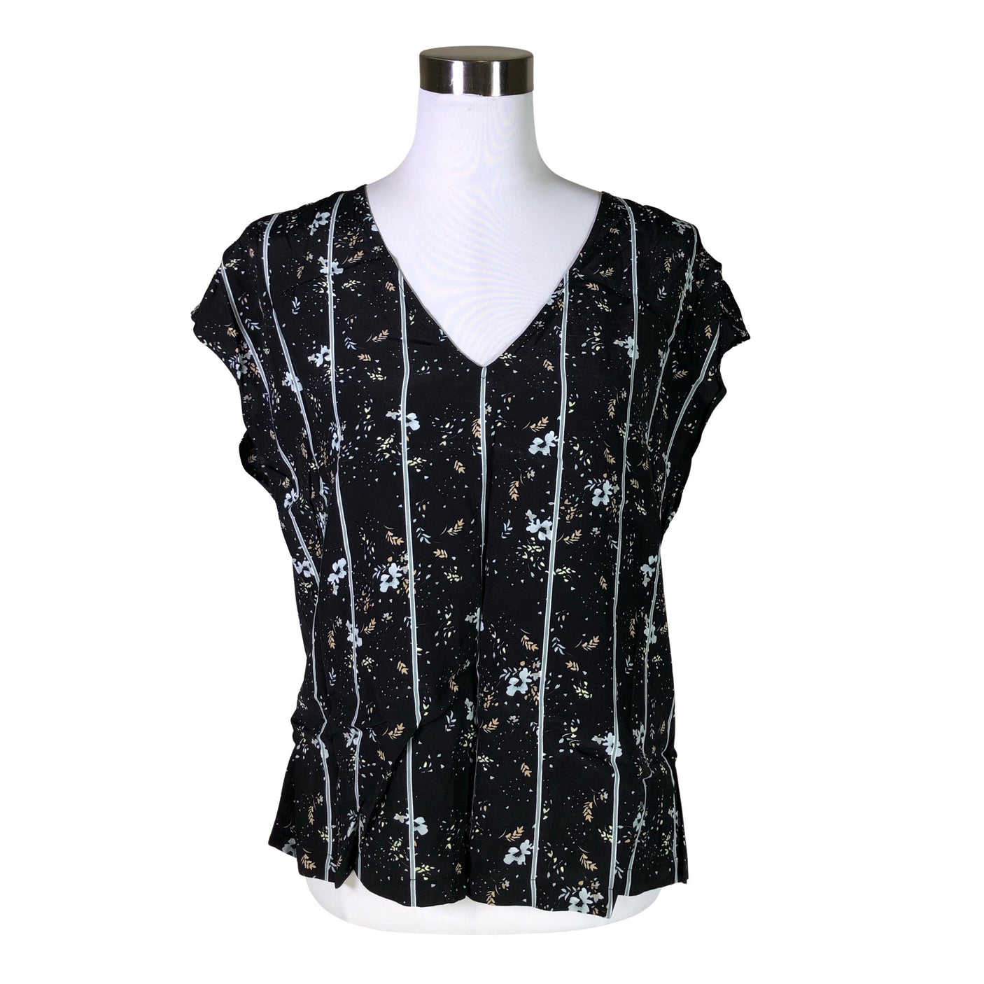 Unisex Yaya - Lühikeste käistega pluus, suurus 38 - Must (1)