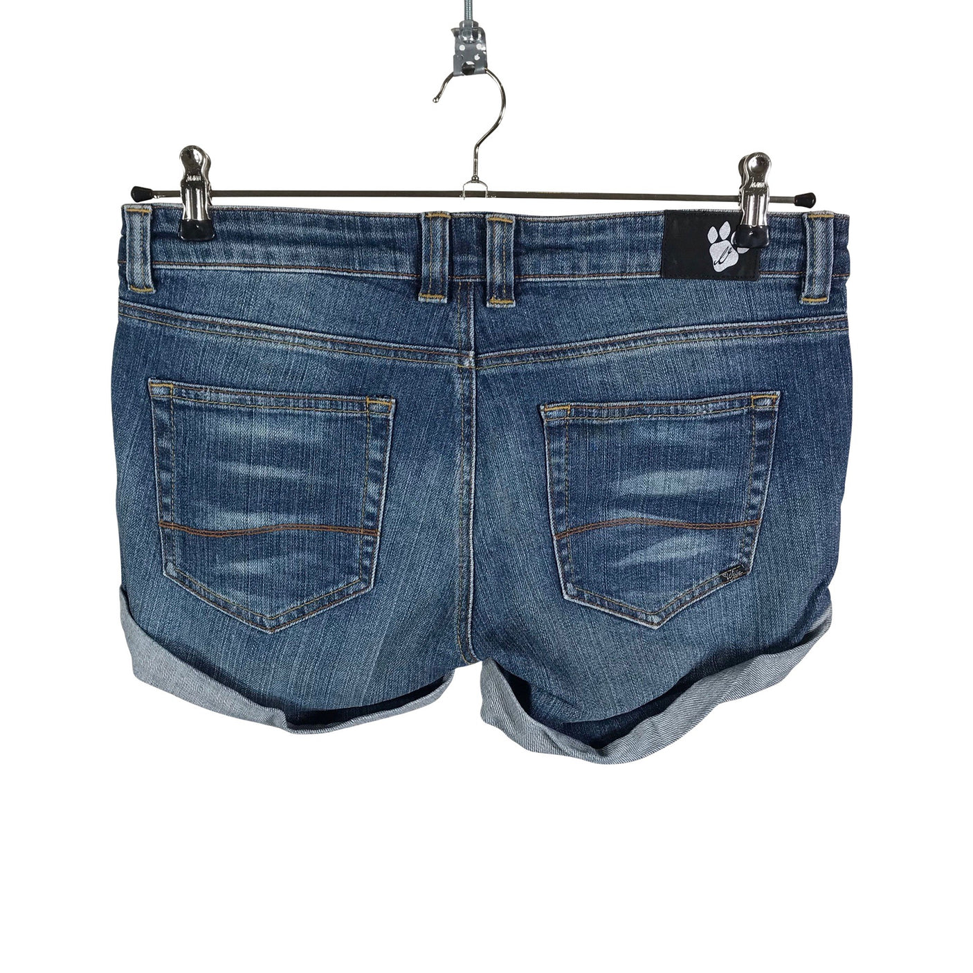Unisex Leopard - Teksast lühikesed püksid, suurus 40 - Sinine (2)