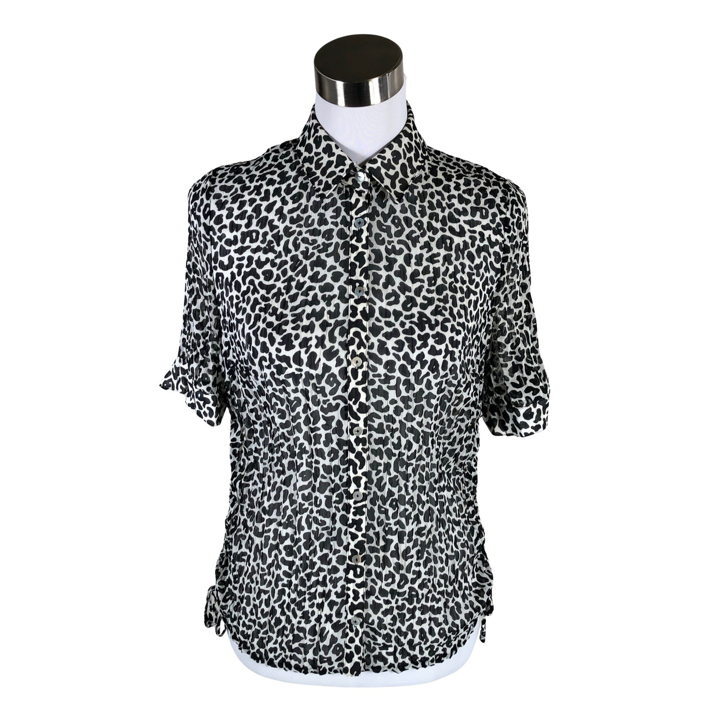 Unisex Frank Walder - Lühikeste käistega pluus, suurus 40 - Must (1)