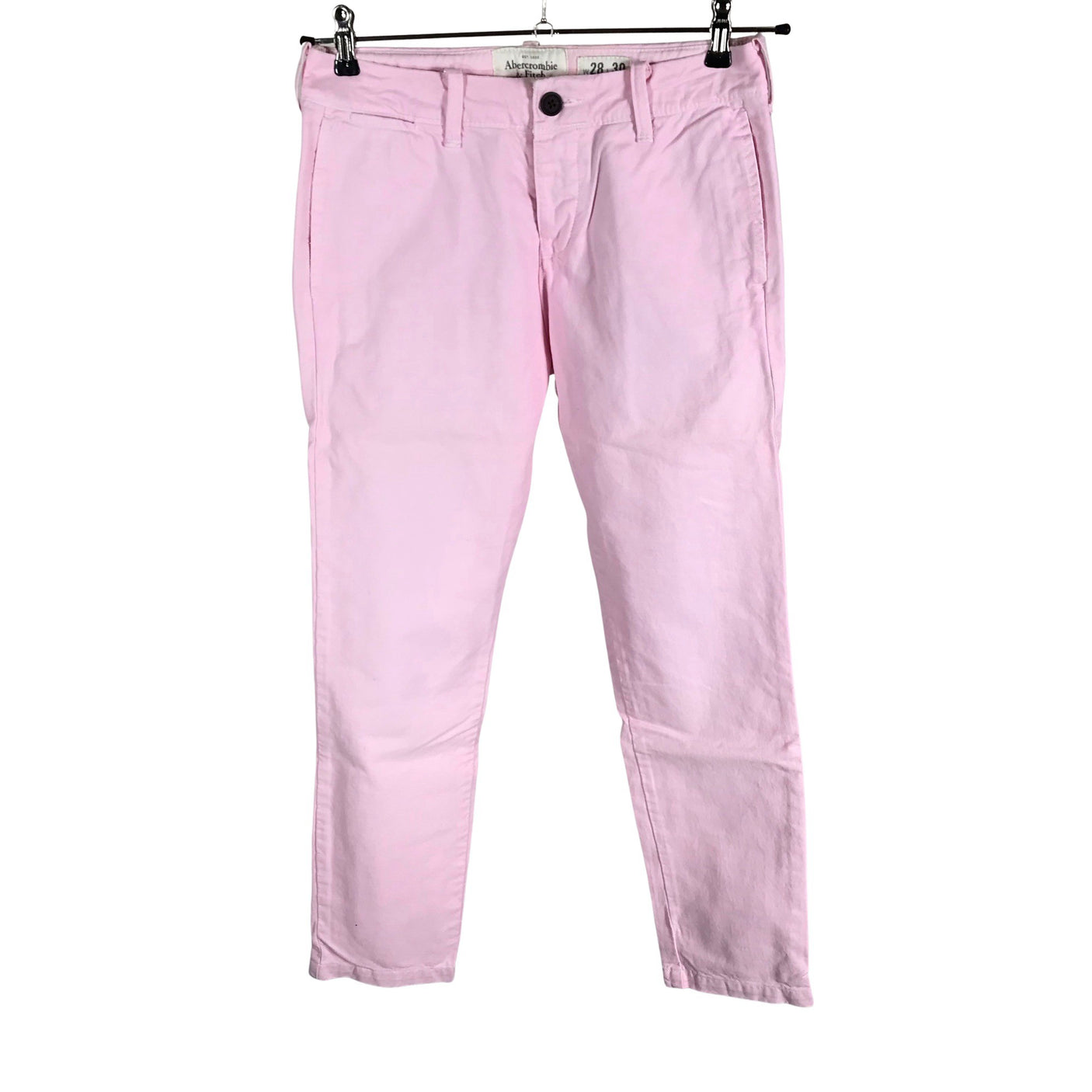 Unisex Abercrombie&Fitch - Chino-püksid, suurus W28 - Heleroosa (1)