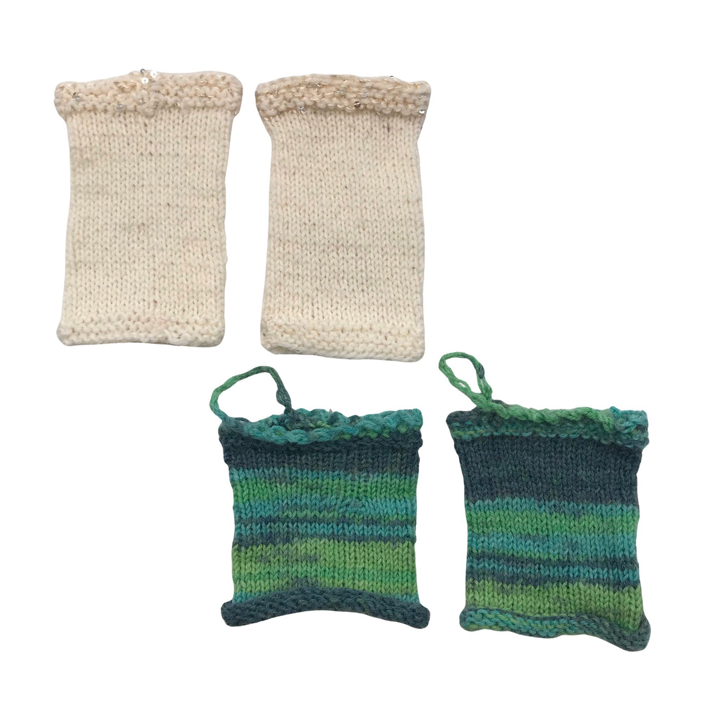 Unisex Handmade - Sõrmkindad, suurus 5 - 8 vuotta - Looduslik valge (1)