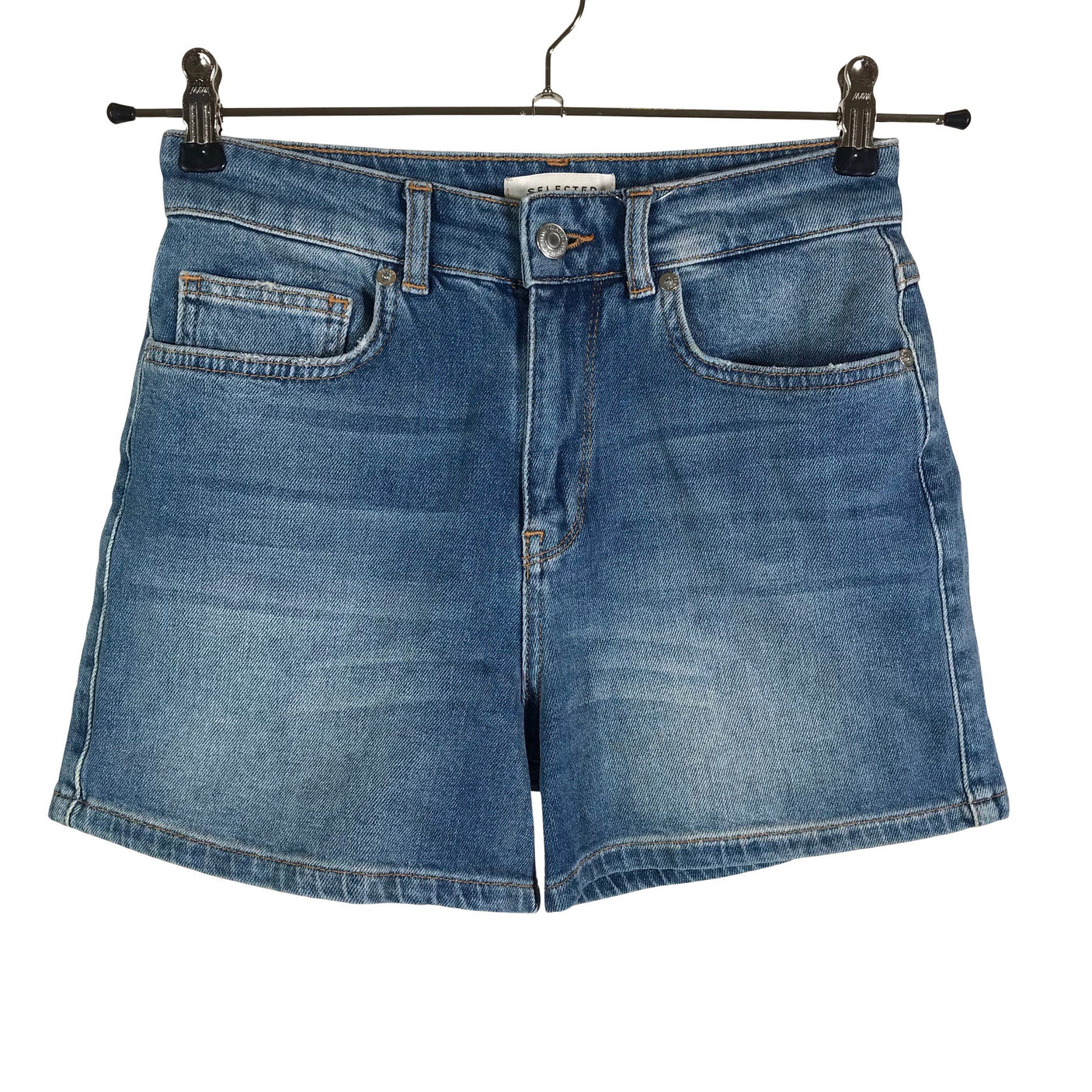 Unisex Selected - Teksast lühikesed püksid, suurus 34 - Sinine (1)