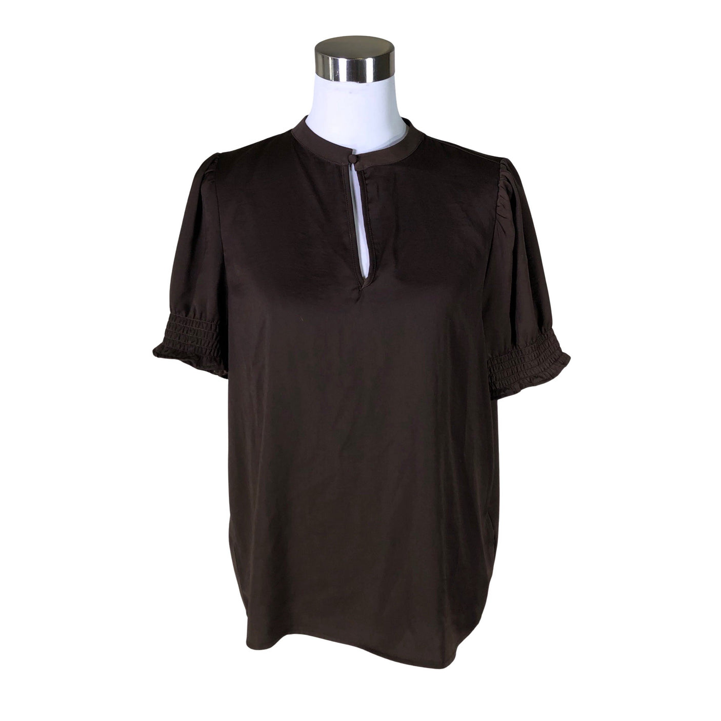 Unisex Saint Tropez - Lühikeste käistega pluus, suurus 38 - Pruun (1)