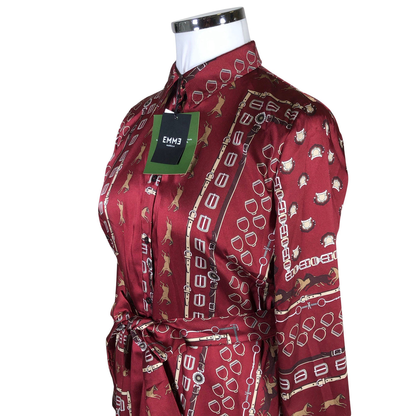 Unisex Emme Marella - Õhuke kleit, suurus 42 - Veinipunane (3)