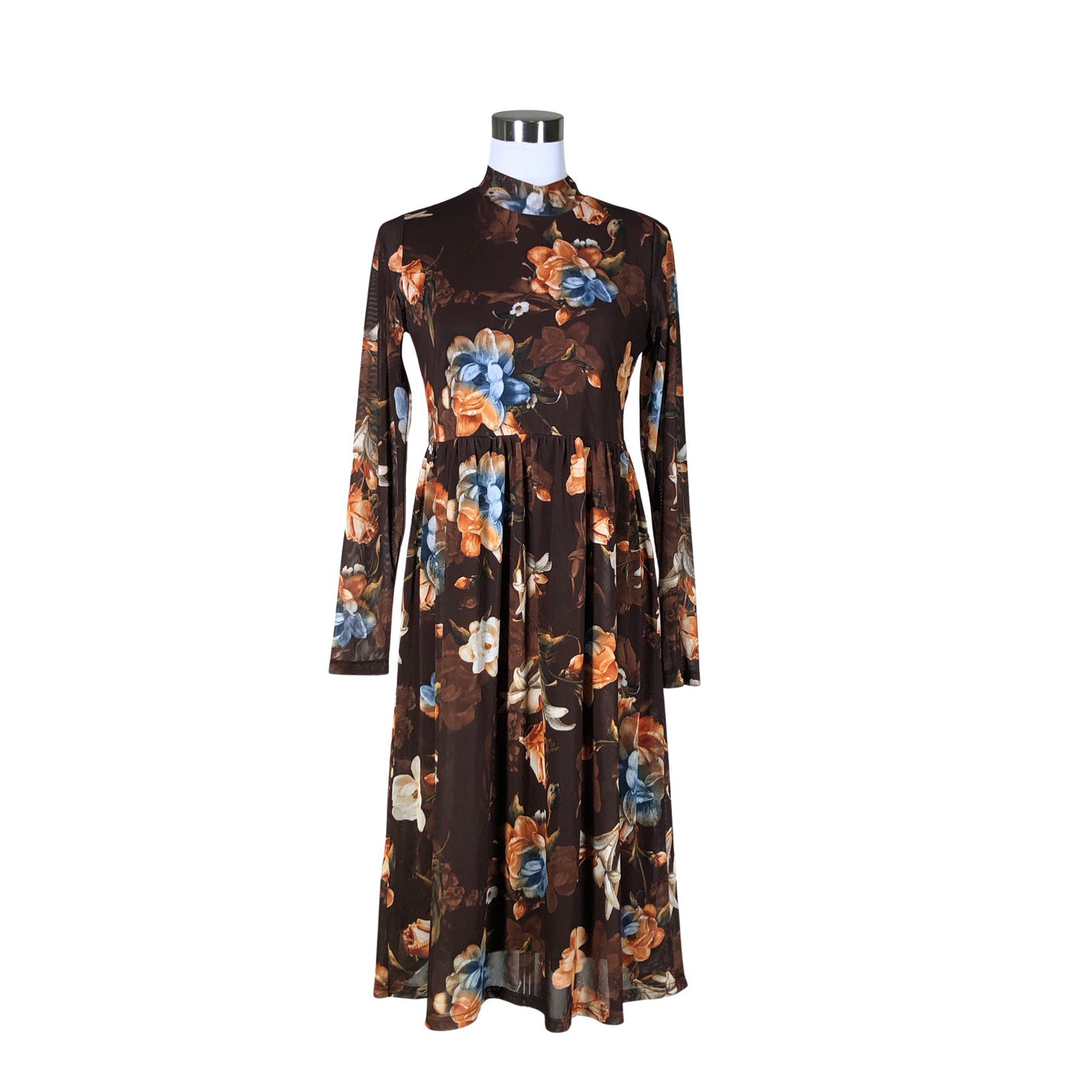 Unisex Kaffe - Sifonkimekko, koko 38 - (1)