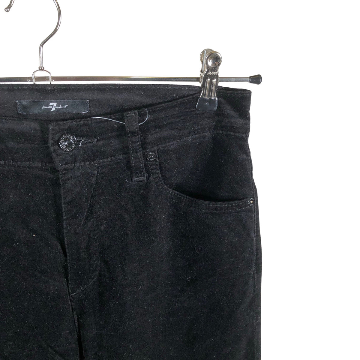 Unisex 7 for all mankind - Sametpüksid, suurus W29 - Must (3)