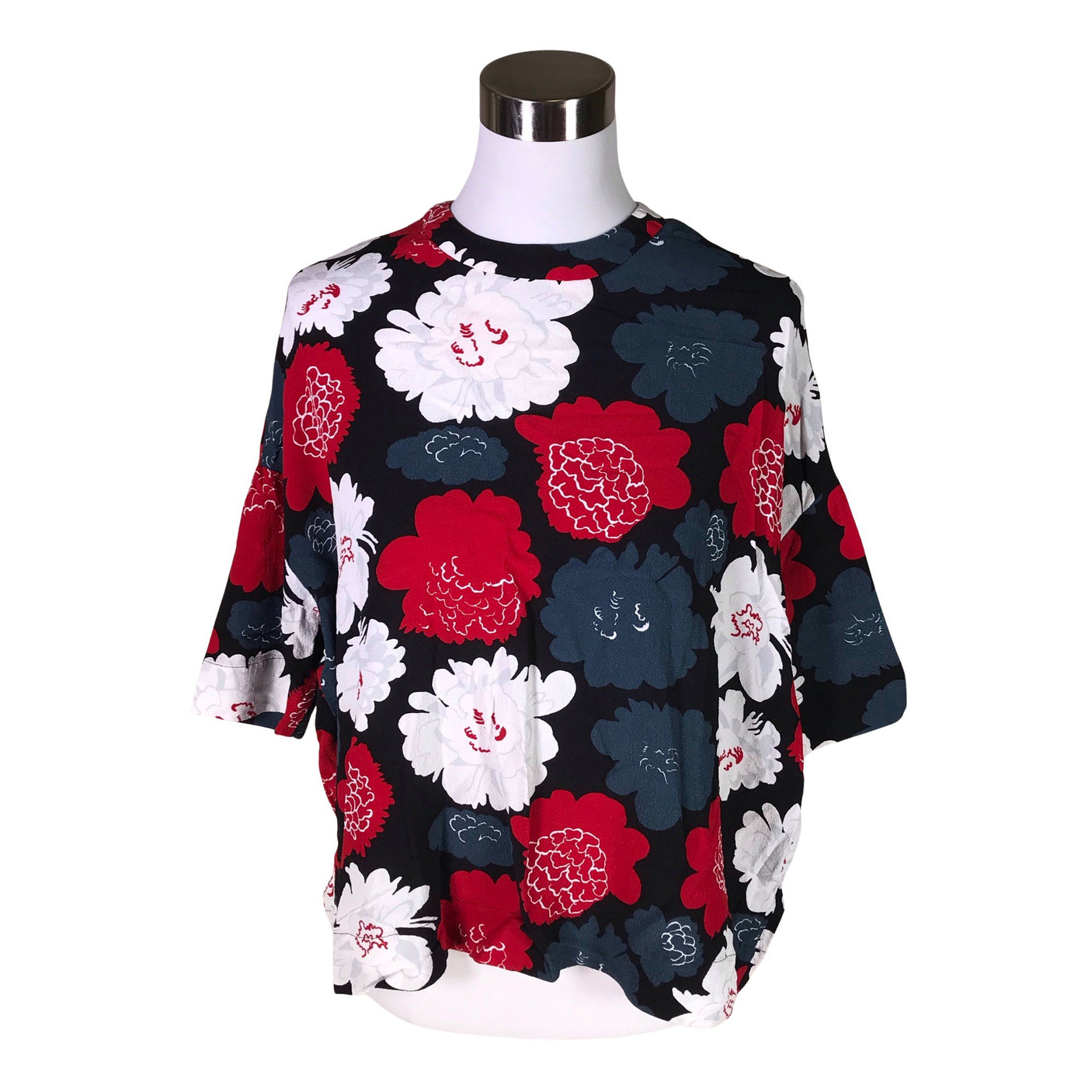 Unisex Marimekko - Lühikeste käistega pluus, suurus 36 - Must (1)
