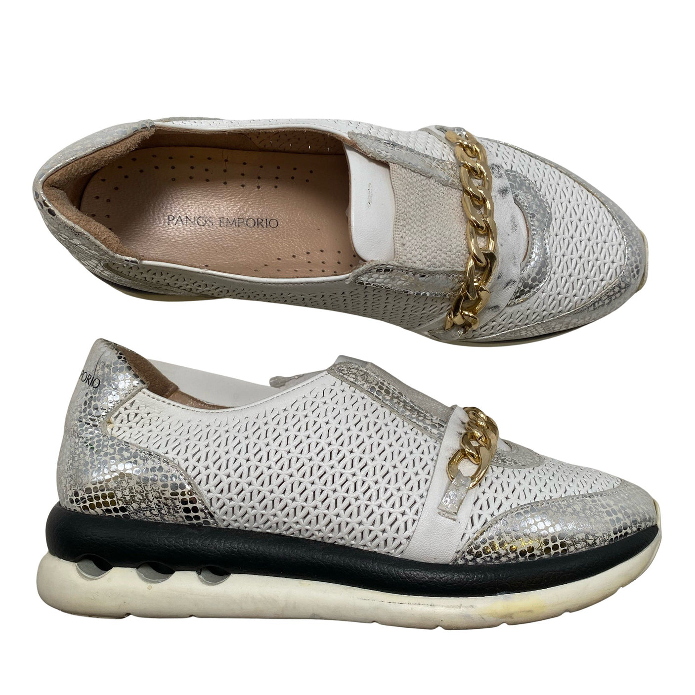 Unisex Panos Emporio - Mokassiinid, suurus 36 - Hõbe (1)