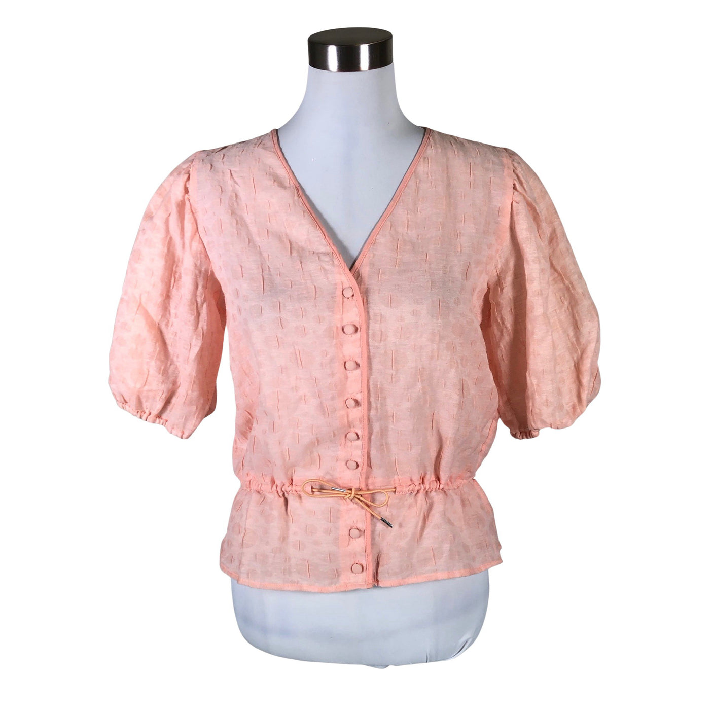 Unisex Mads Norgaard - Lühikeste käistega pluus, suurus 36 - Heleroosa (1)