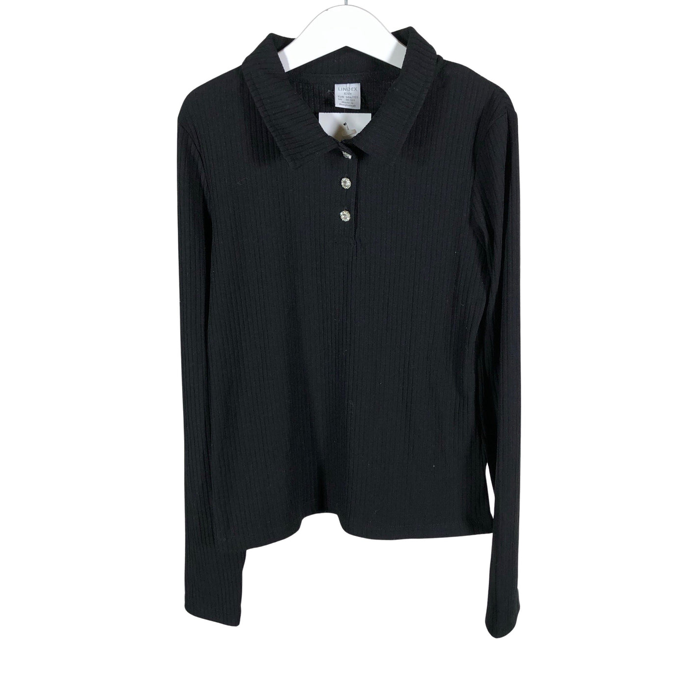 Unisex Lindex - Trikotaažist pluus, suurus 146 - 152 - Must (1)