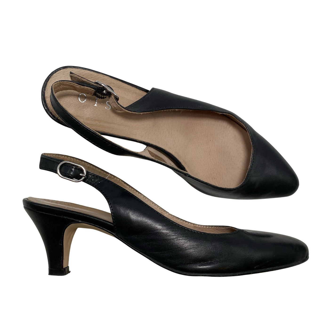 Unisex O.I.S - Kontsaga rihmikud, suurus 37 - Must (1)
