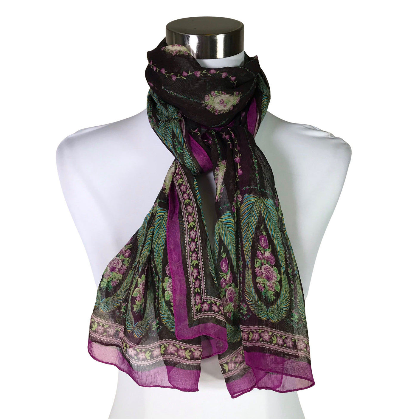 Unisex Renoma - Õhuke sall, suurus Midi - Must (1)