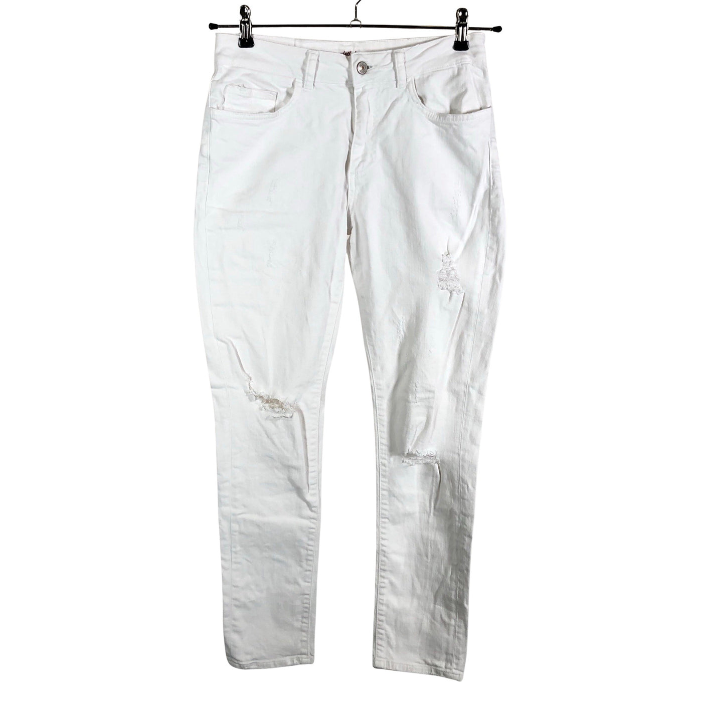 Unisex Perfect Jeans - Teksad, suurus 36 - Valge (1)