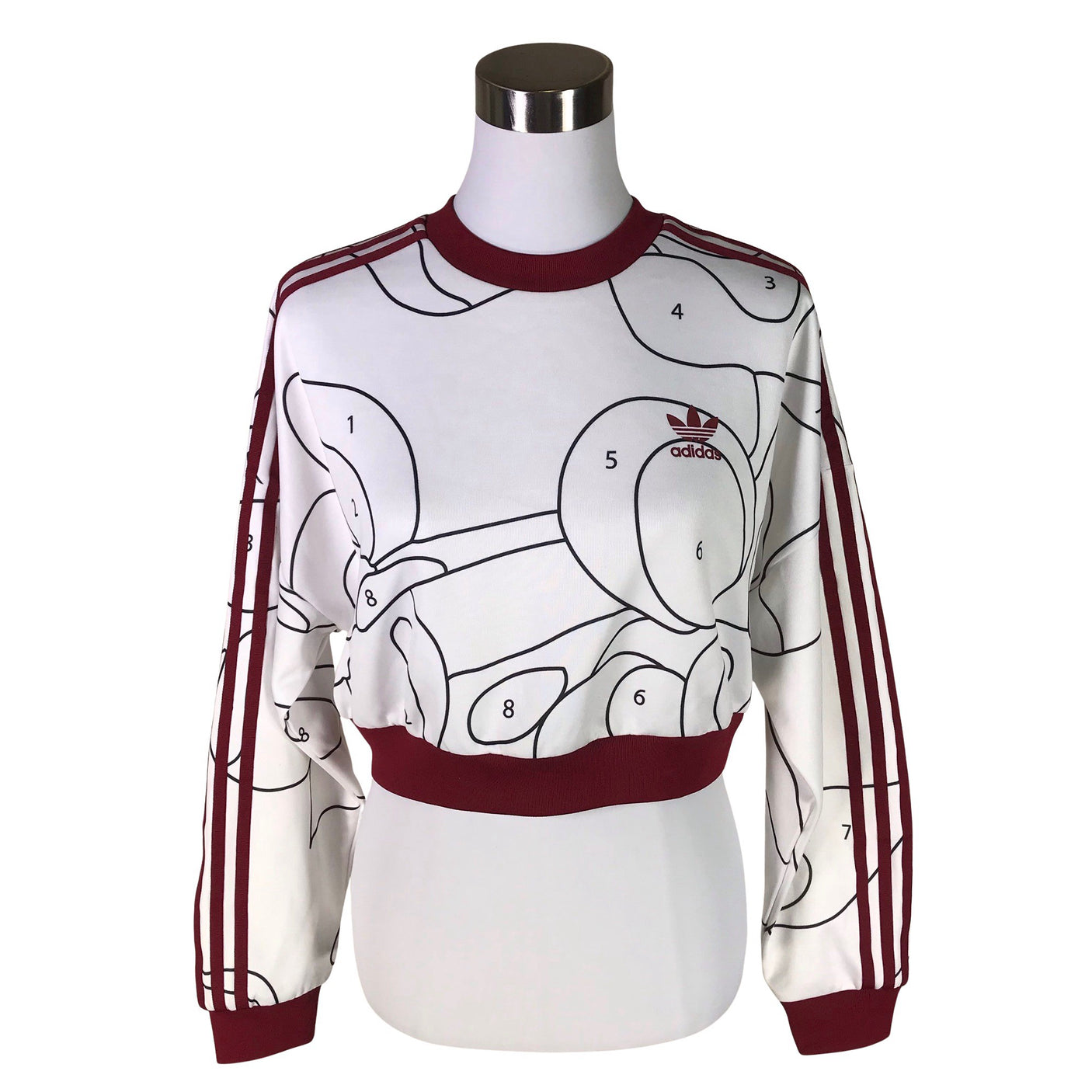 Unisex Adidas - Trikotaažist pluus, suurus 38 - Veinipunane (1)