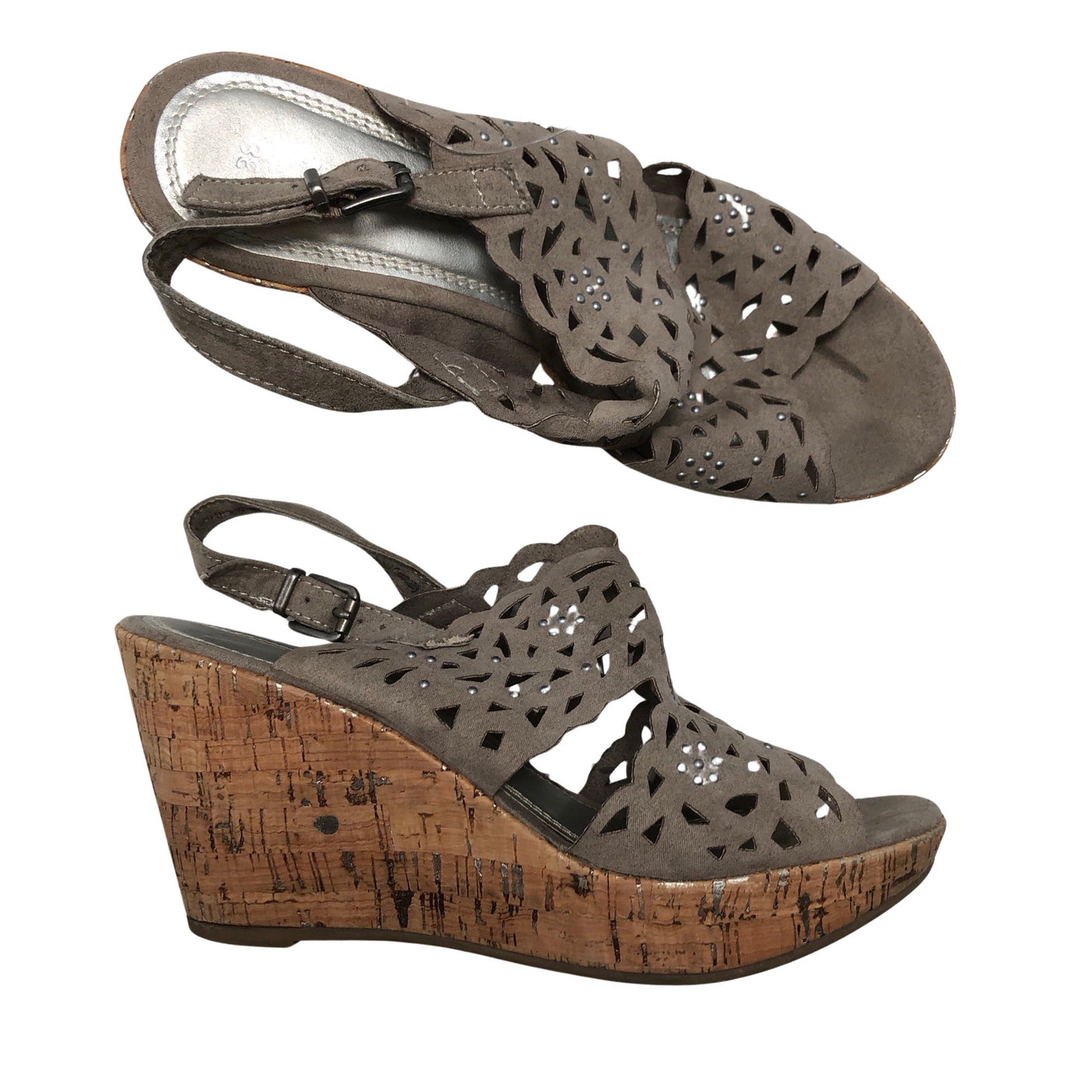 Unisex Marco Tozzi - Kiilkontsaga rihmikud, suurus 38 - Hall (1)