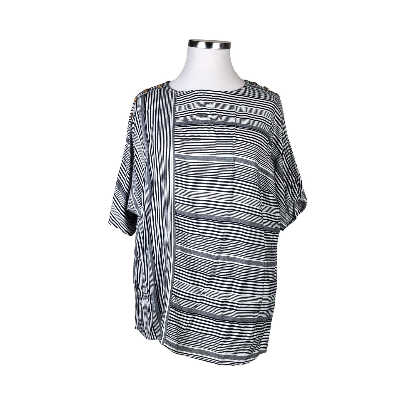 Unisex Junarose - Lühikeste käistega pluus, suurus 46 - Sinine (1)