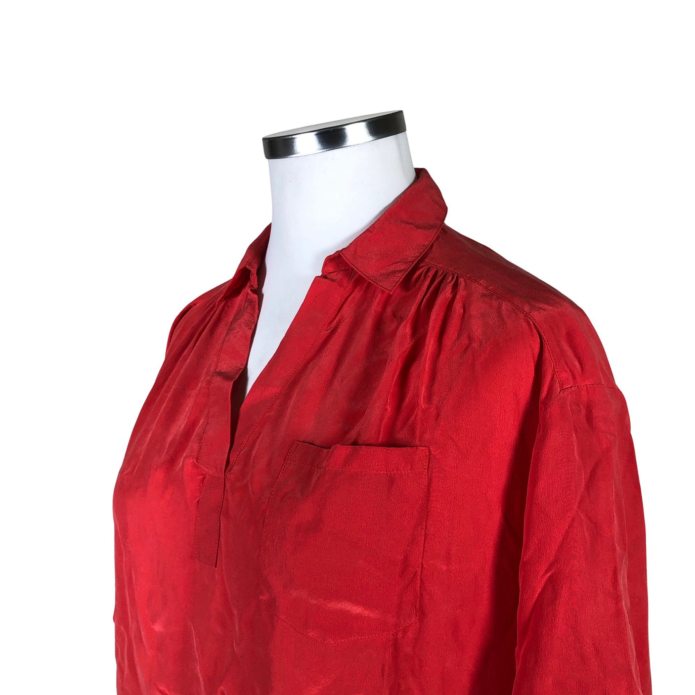 Unisex Andiata - Lühikeste käistega pluus, suurus 42 - Punane (3)