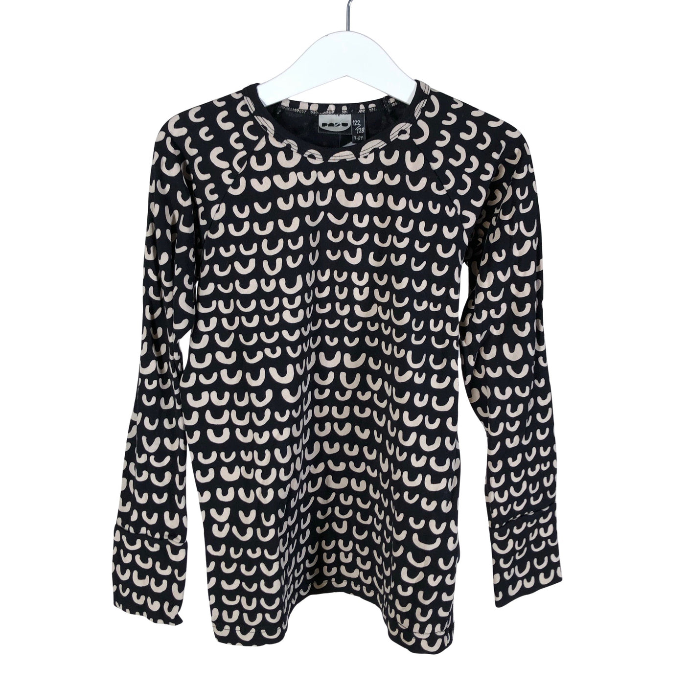 Unisex Papu - Trikotaažist pluus, suurus 122 - 128 - Must (1)