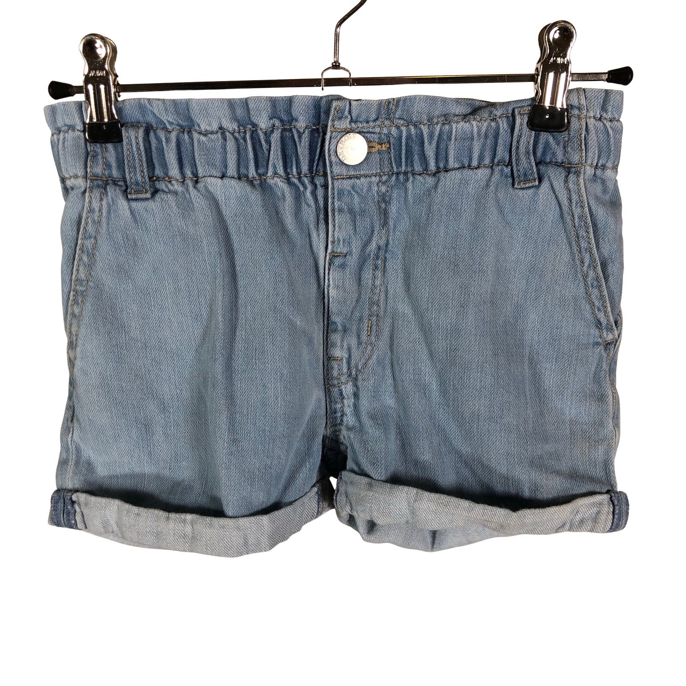 Unisex Lindex - Teksast lühikesed püksid, suurus 110 - 116 - Helesinine (1)