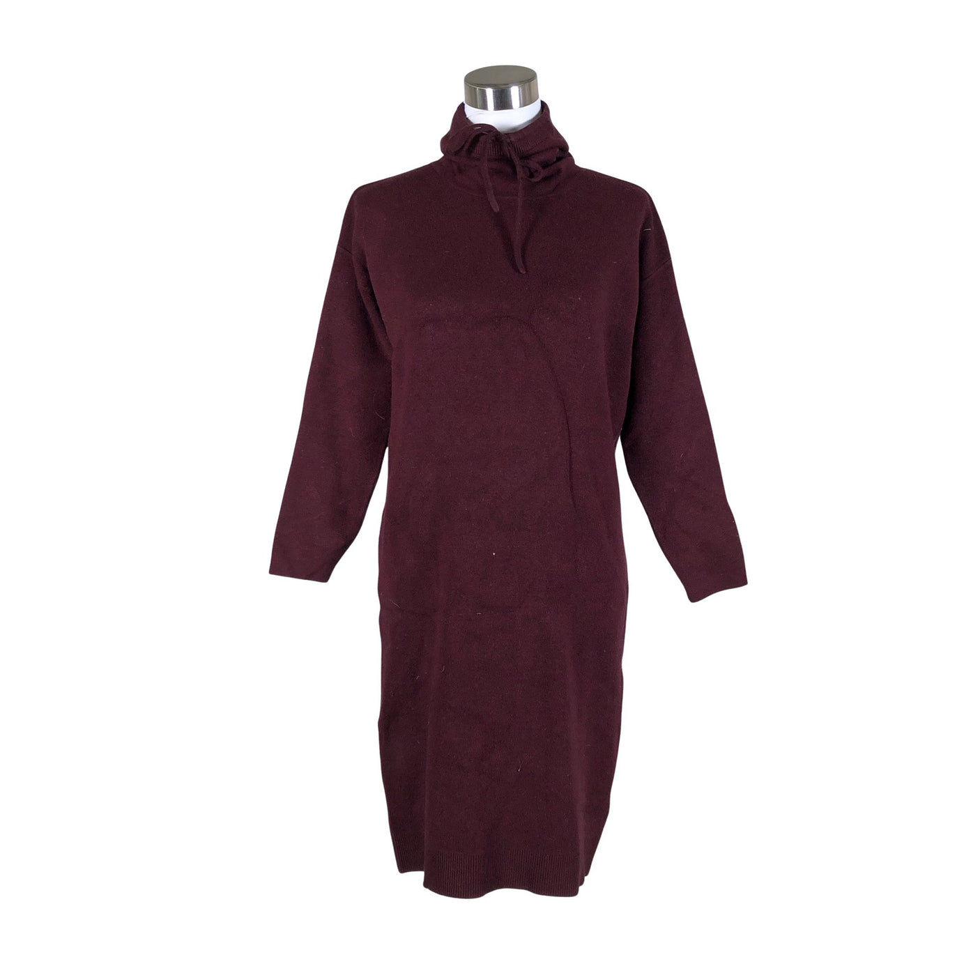 Unisex Massimo Dutti - Kootud kleit, suurus 34 - Veinipunane (1)