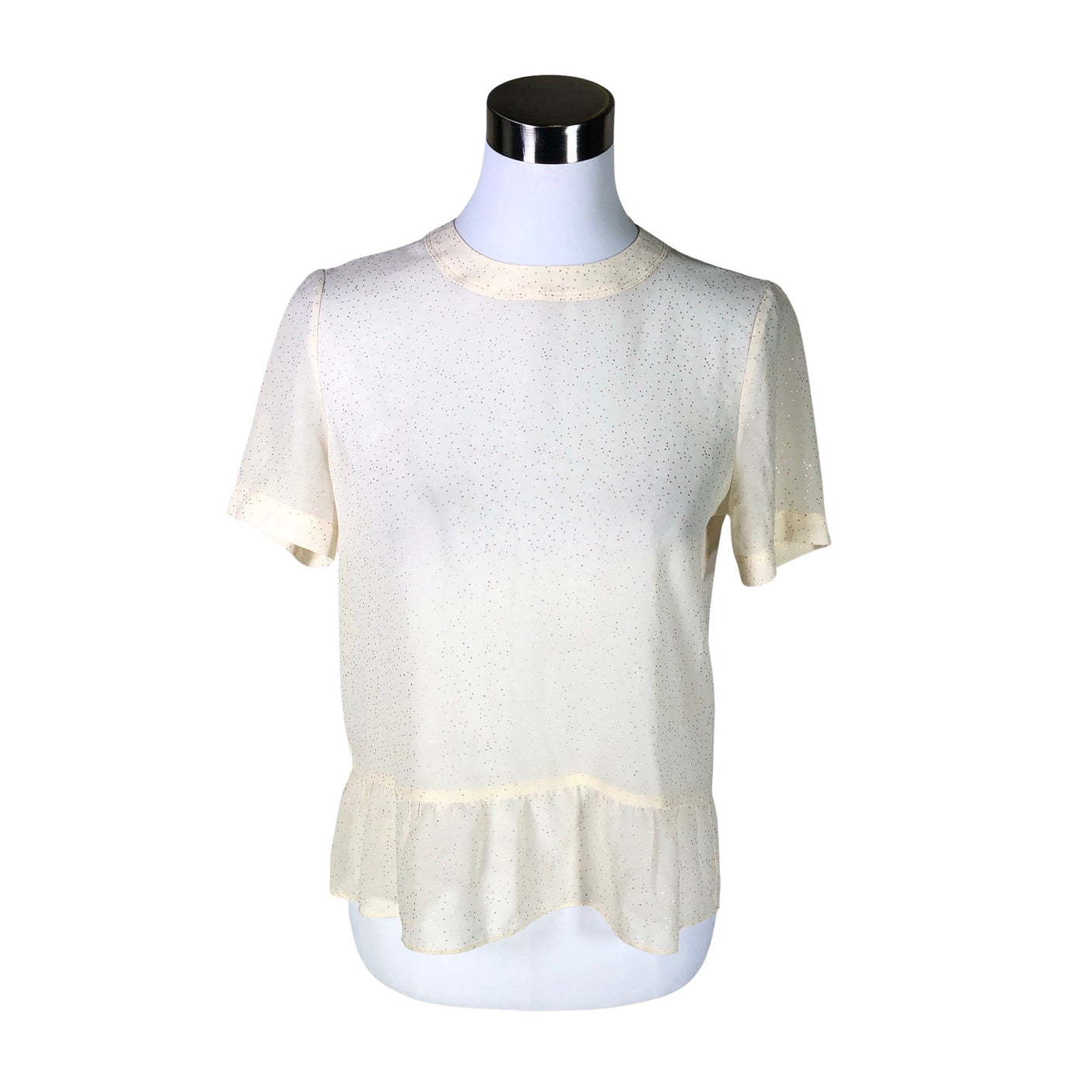 Unisex Samsoe&Samsoe - Lühikeste käistega pluus, suurus 34 - Looduslik valge (1)