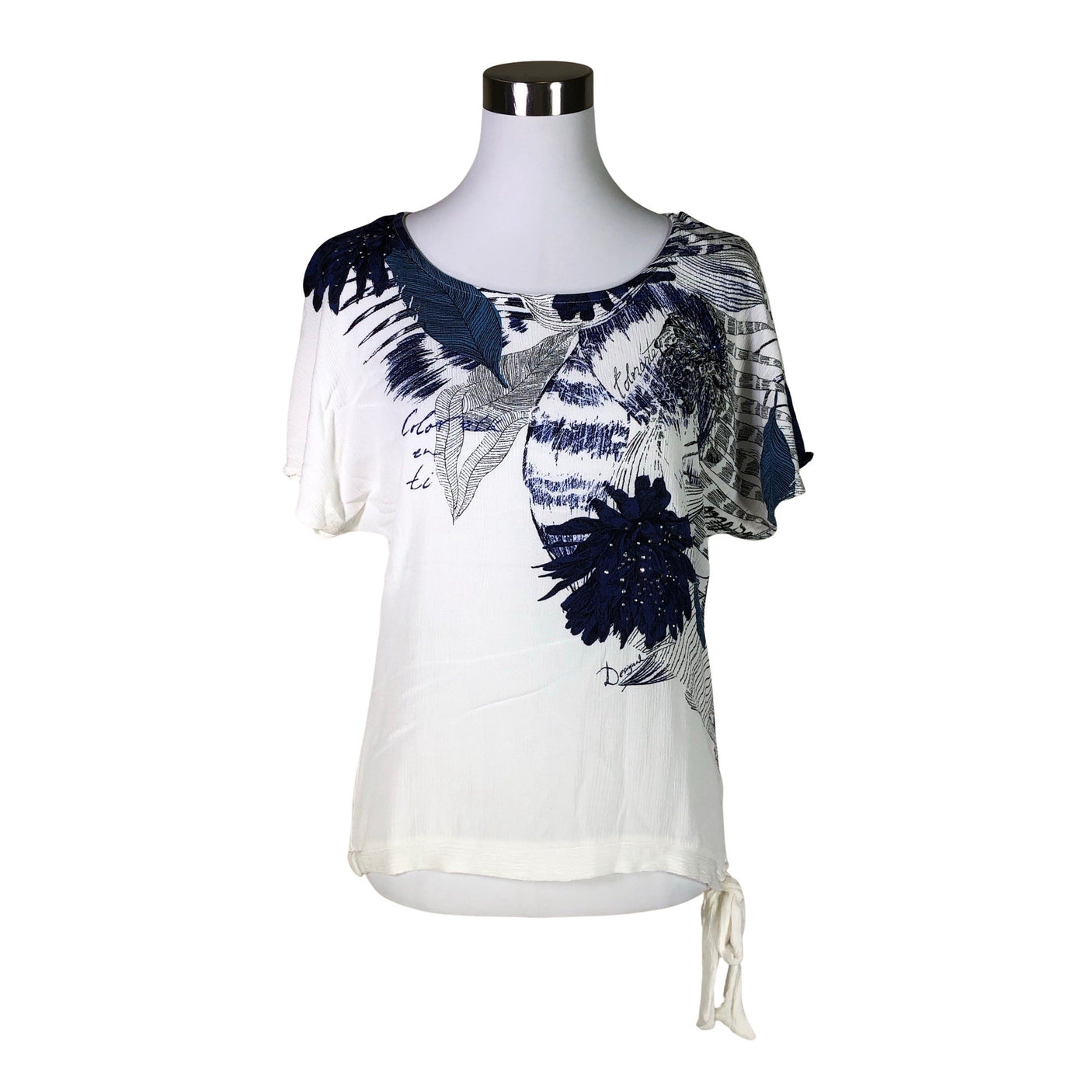 Unisex Desigual - Lühikeste käistega pluus, suurus 38 - Valge (1)