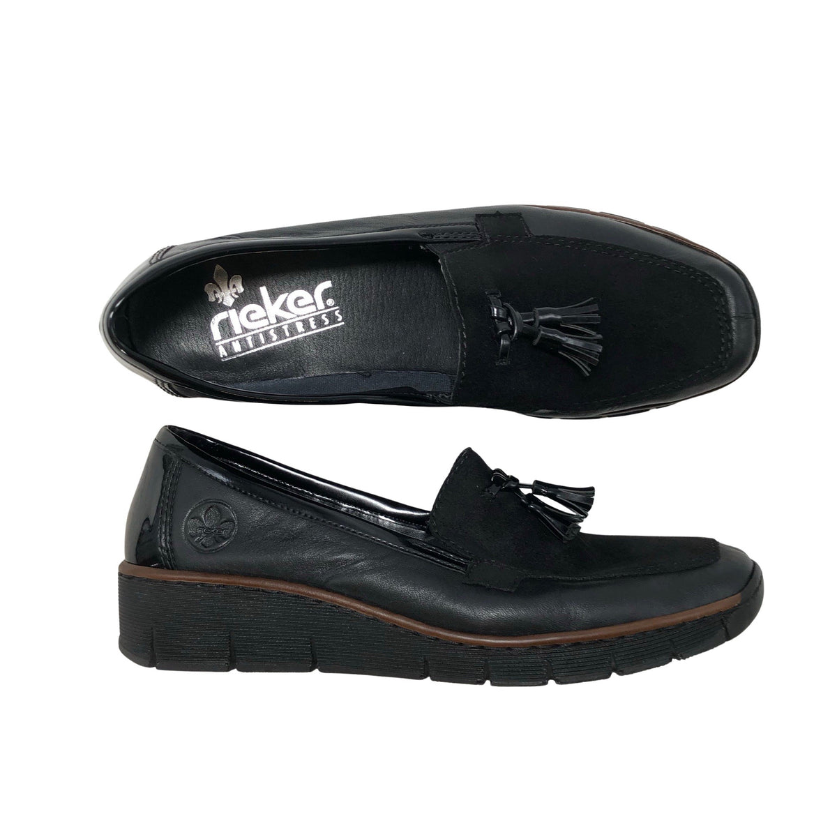 Unisex Rieker - Mokassiinid, suurus 40 - Must (1)