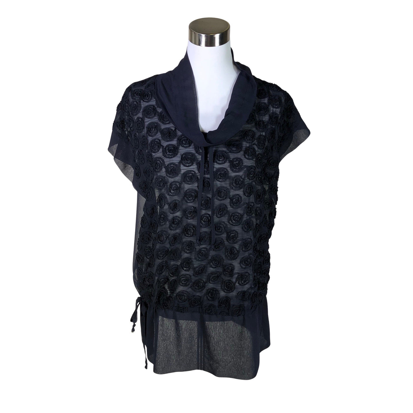 Unisex Lena - Lühikeste käistega pluus, suurus 34 - Sinine (1)