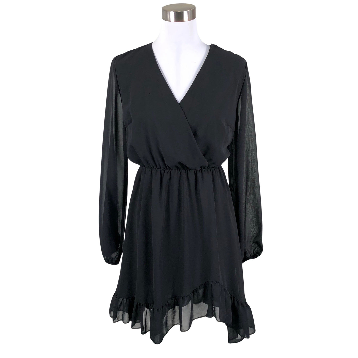 Unisex Reyon - Õhuke kleit, suurus 38 - Must (1)