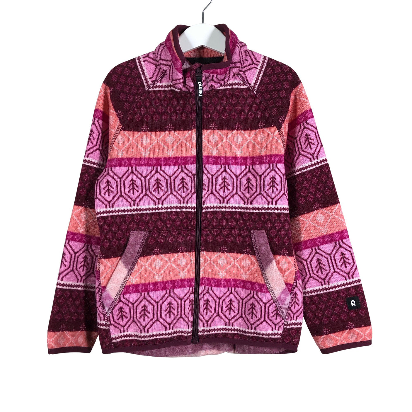 Unisex Reima - Fliisjakk, suurus 110 - 116 - Veinipunane (1)