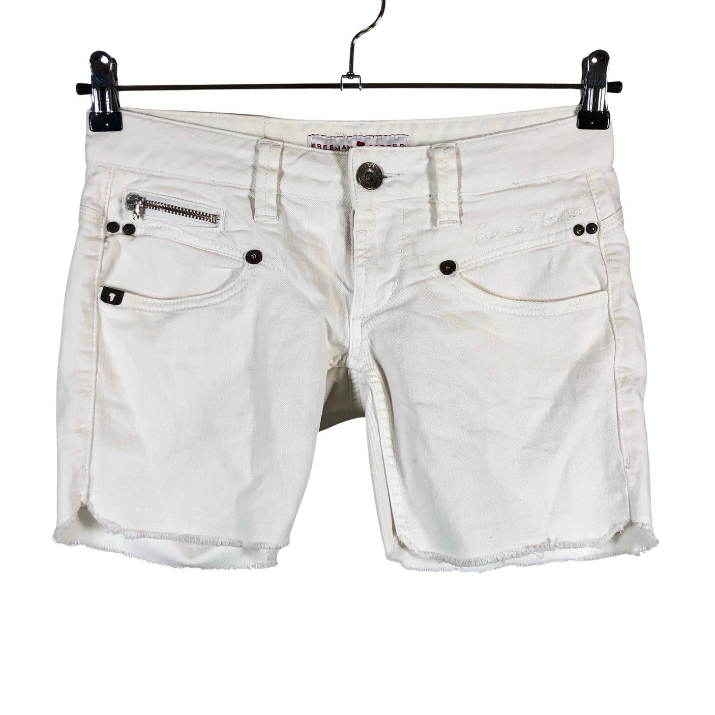 Unisex Freeman T. Porter - Teksast lühikesed püksid, suurus W27 - Valge (1)