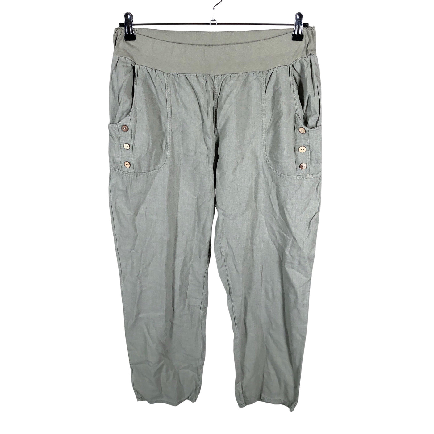 Unisex Fashion Highlight - Mittevenivad püksid, suurus 44 - Roheline (1)