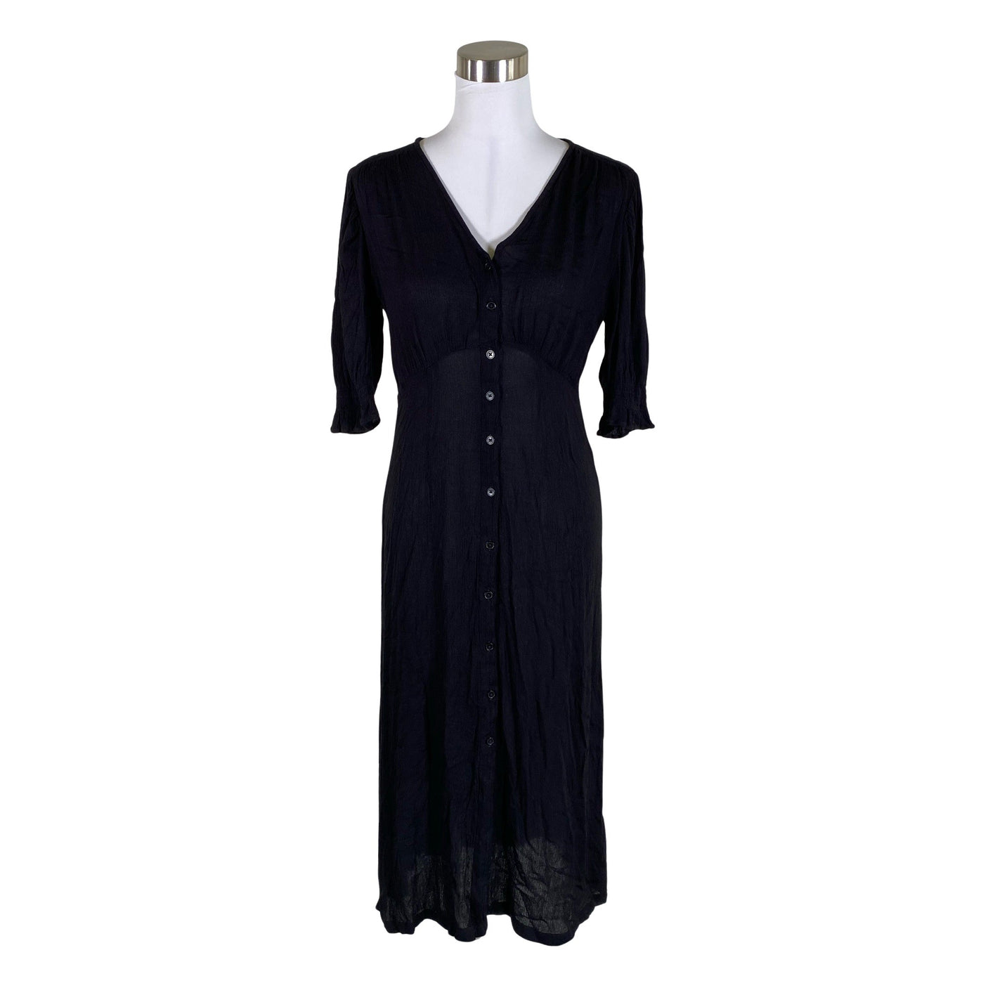 Unisex Lindex - Mitteveniv kleit, suurus 36 - Must (1)