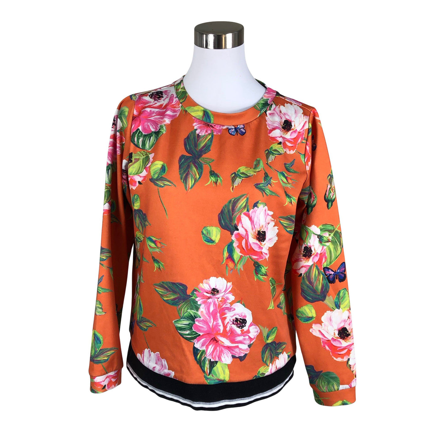 Unisex Margittes - Trikotaažist pluus, suurus 34 - Oranž (1)