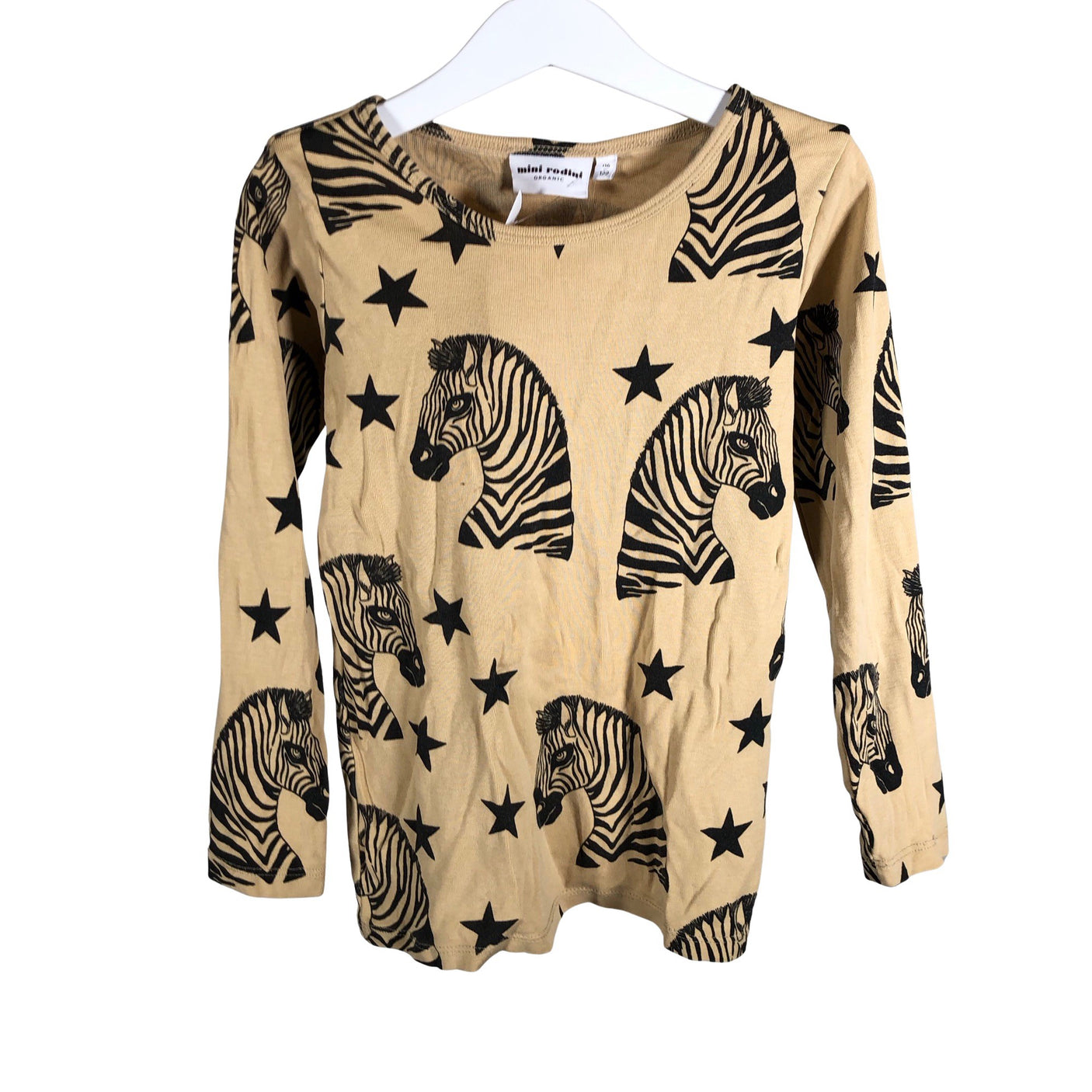 Unisex Mini Rodini - Trikotaažist pluus, suurus 116 - 122 - Beige (1)