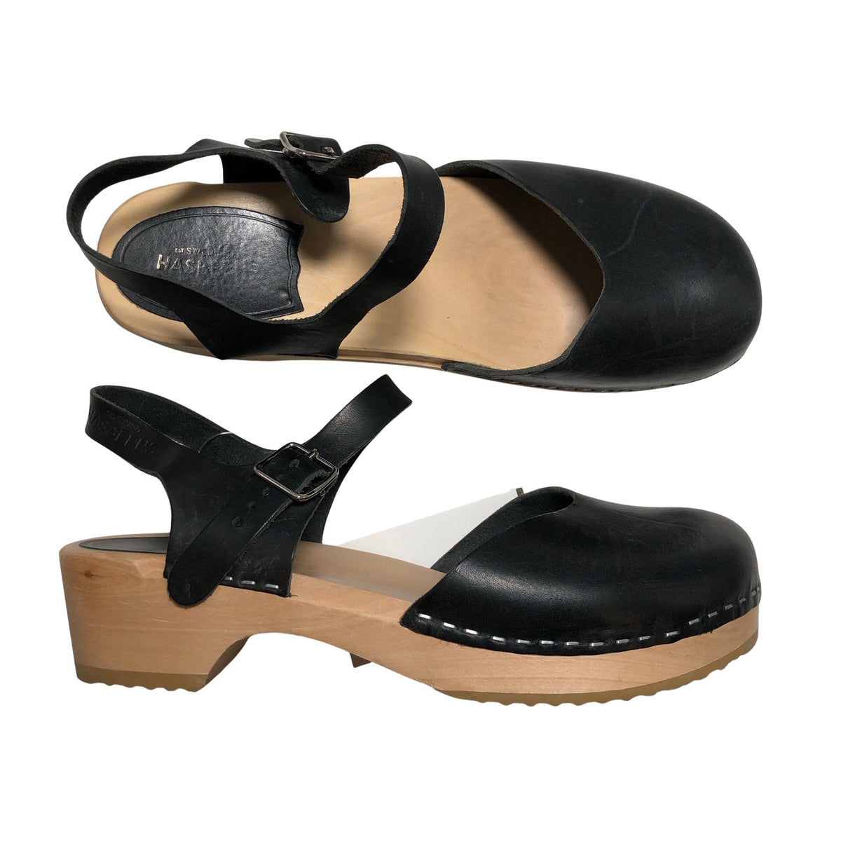 Unisex Swedish Hasbeens - Kontsaga rihmikud, suurus 40 - Must (1)
