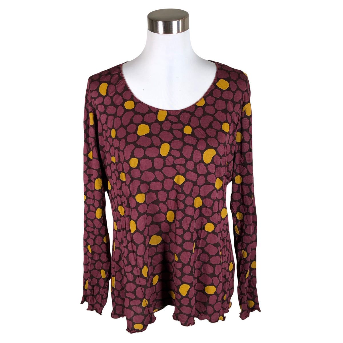 Unisex Gudrun Sjöden - Trikotaažist pluus, suurus 40 - Veinipunane (1)