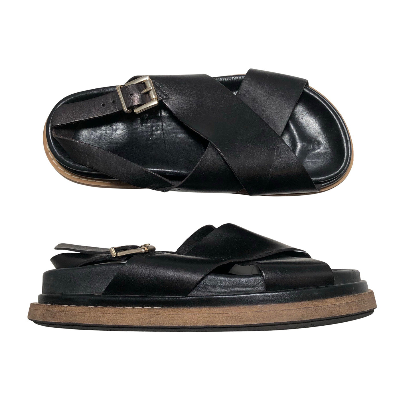 Unisex Alohas - Rihmikud, suurus 38 - Must (1)
