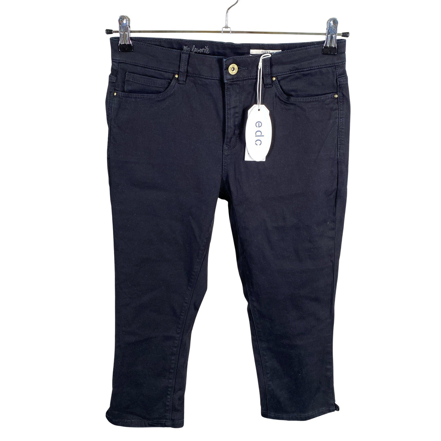 Unisex Esprit - Teksast poolpikad püksid, suurus 38 - Must (1)