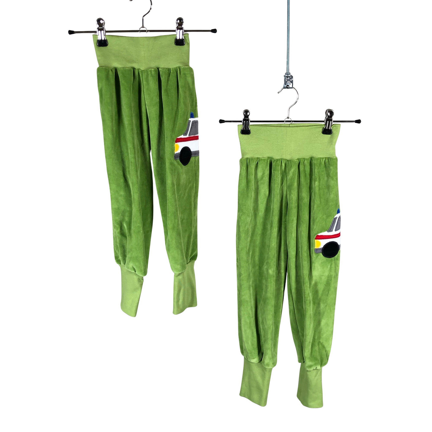 Unisex Tähtililja Design - Dressikangast püksid, suurus 92 - 98 - Roheline (1)