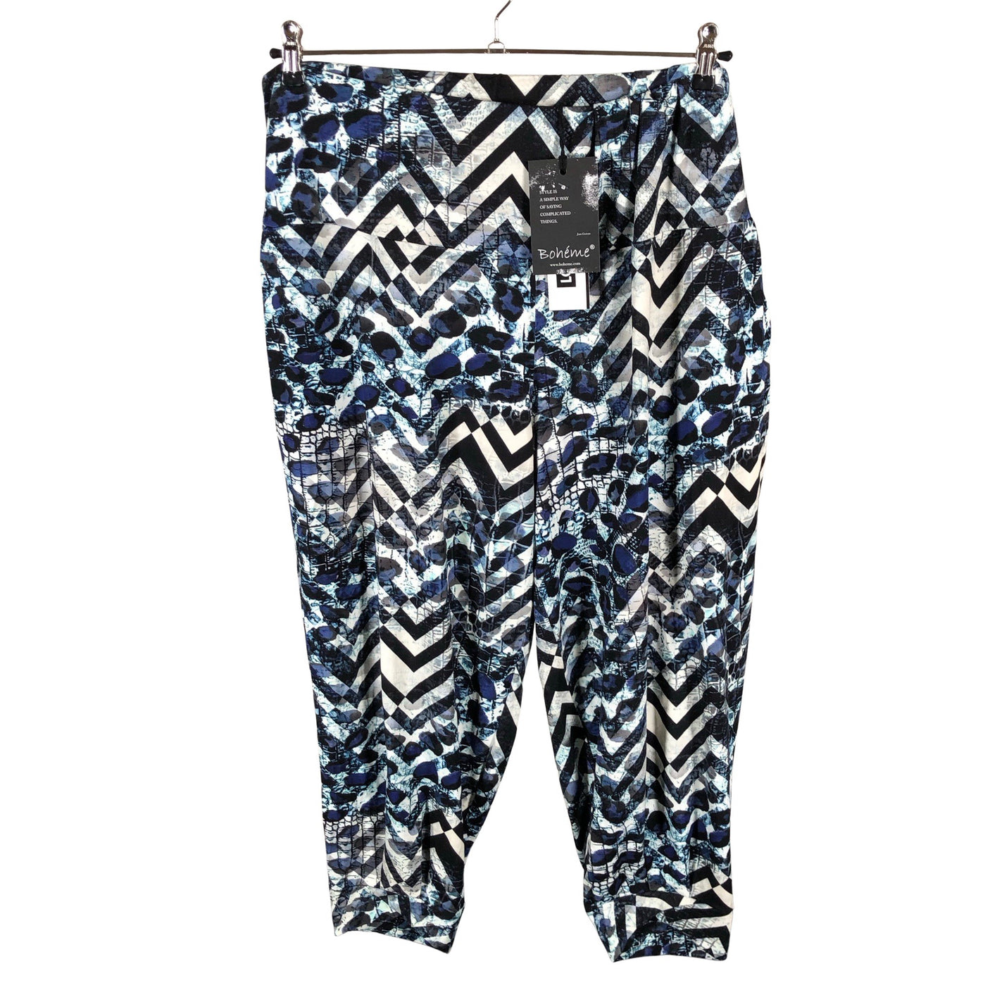 Unisex Bohéme - Trikotaažist püksid, suurus 44 - Sinine (1)