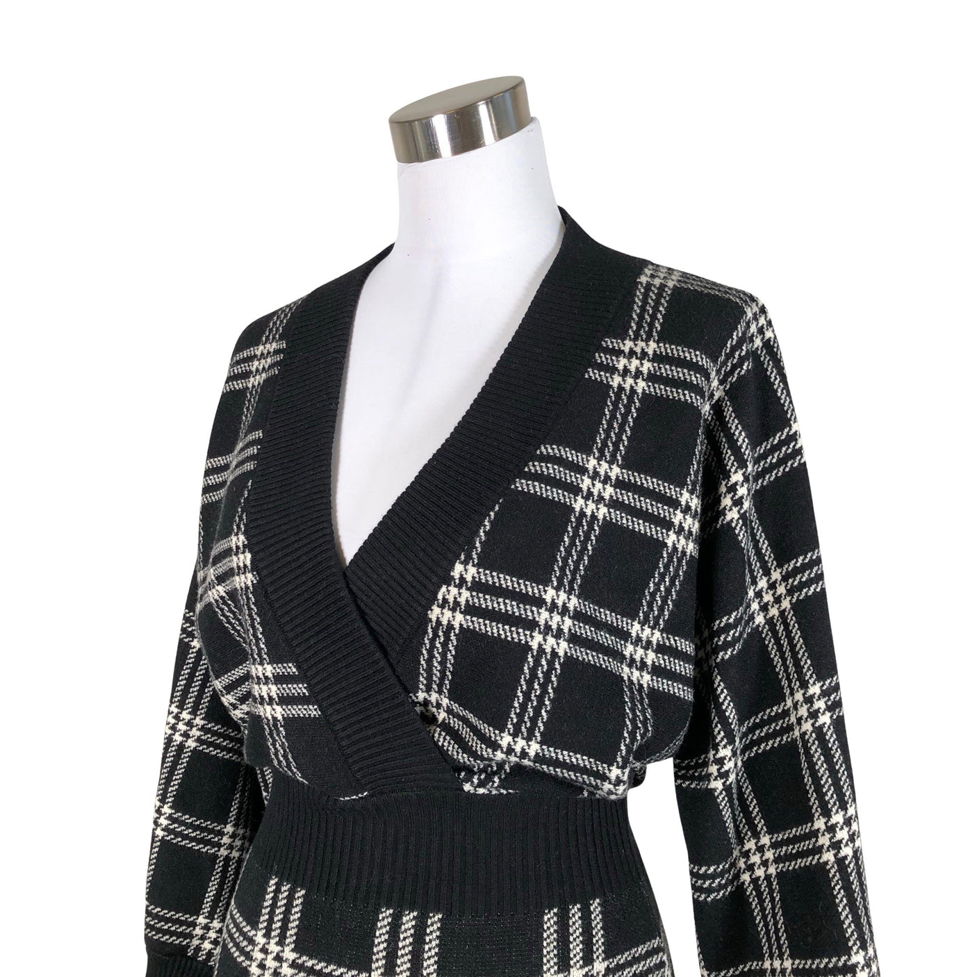 Unisex Yu & Me Paris - Kootud kleit, suurus 36 - Must (3)