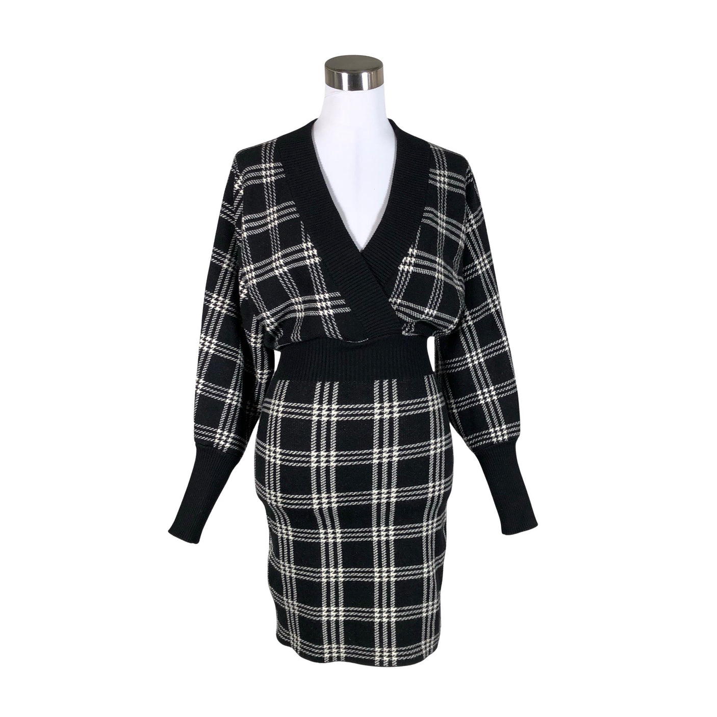 Unisex Yu & Me Paris - Kootud kleit, suurus 36 - Must (1)