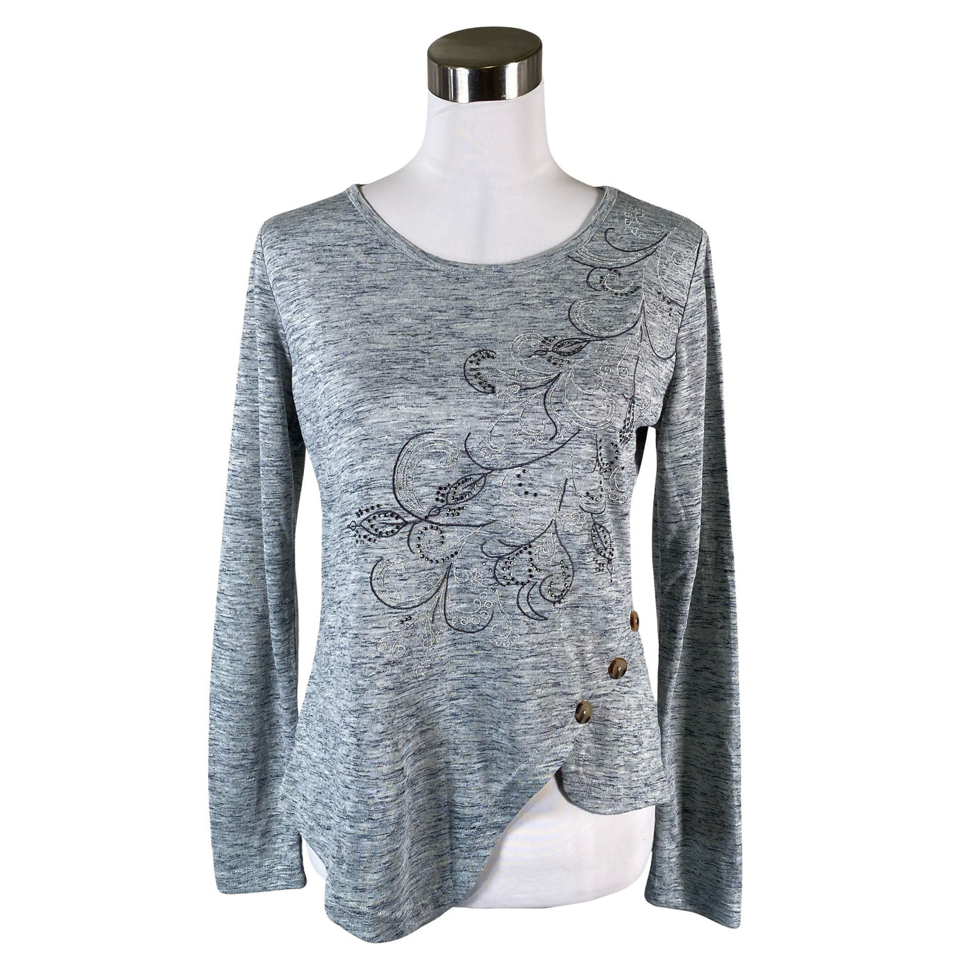 Unisex Koroshi - Trikotaažist pluus, suurus 38 - Hall (1)