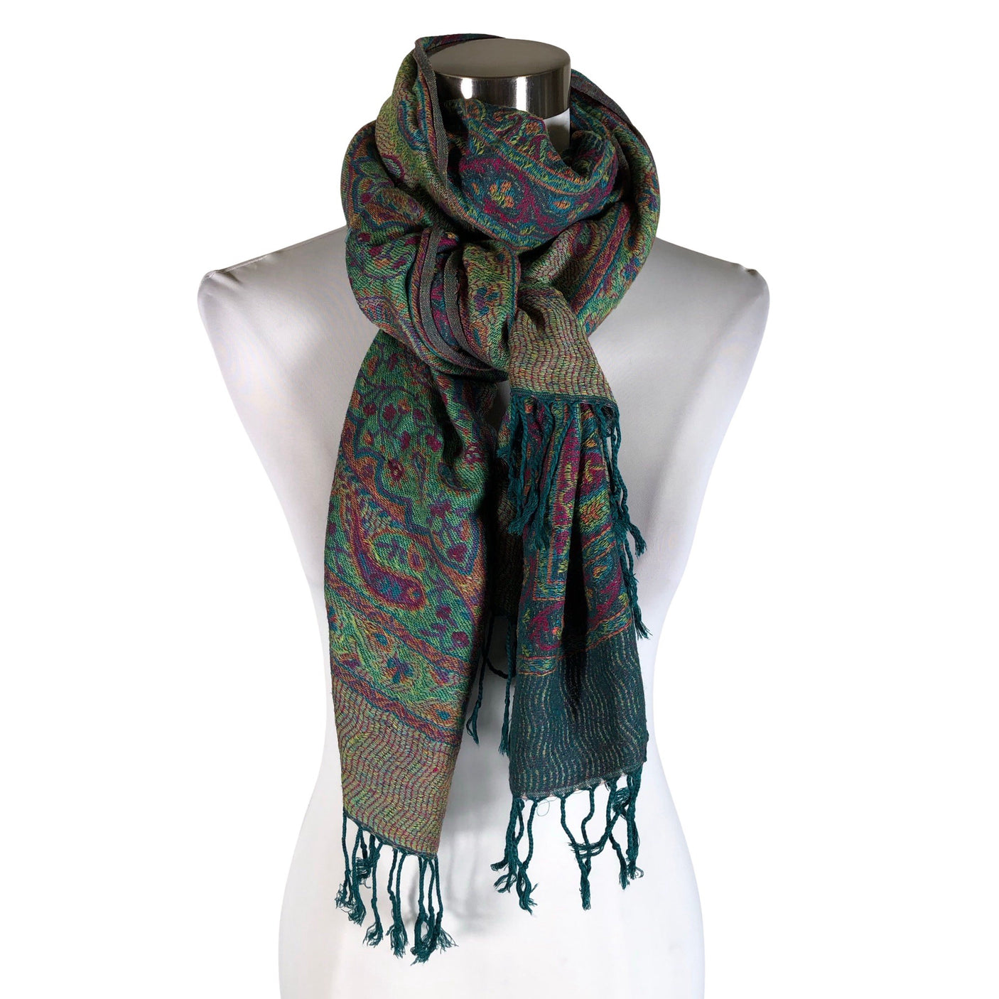 Unisex Pashmina - Õhuke sall, suurus Midi - Roheline (1)