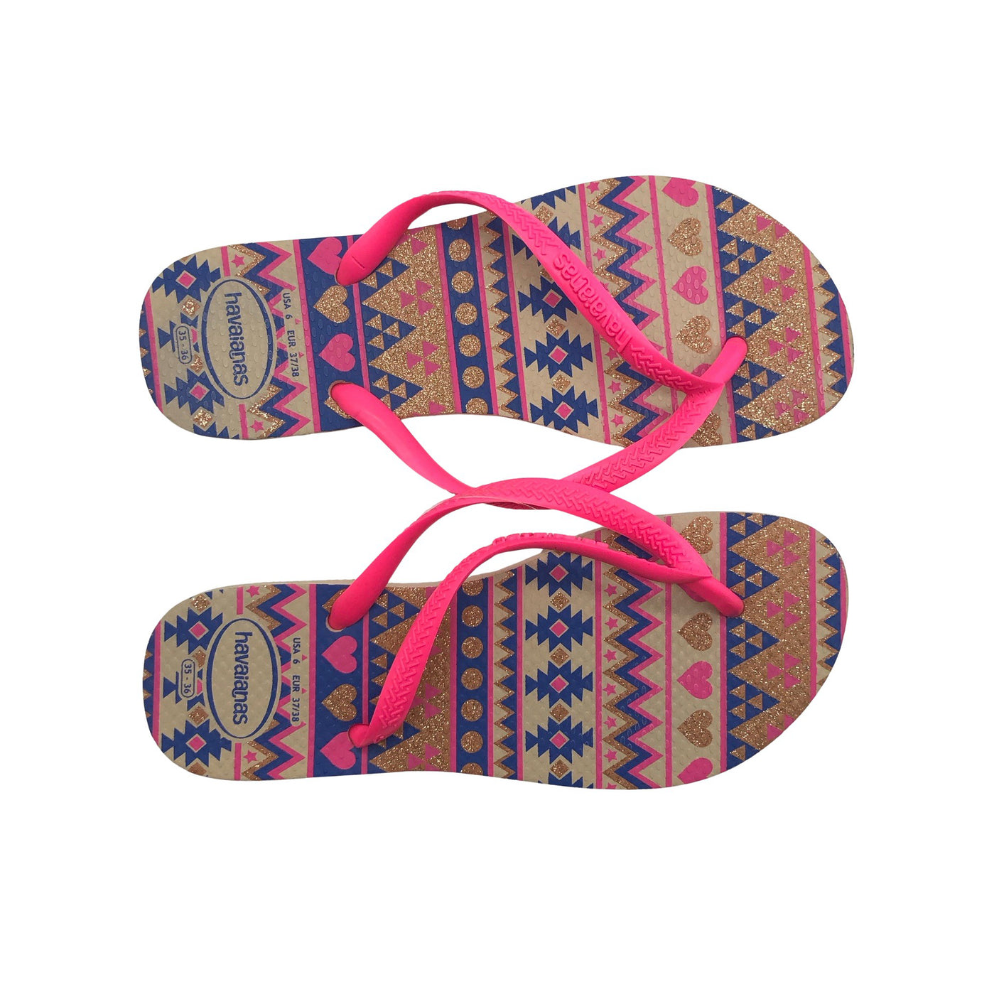 Unisex Havaianas - Plätud, suurus 37 - Roosa (1)