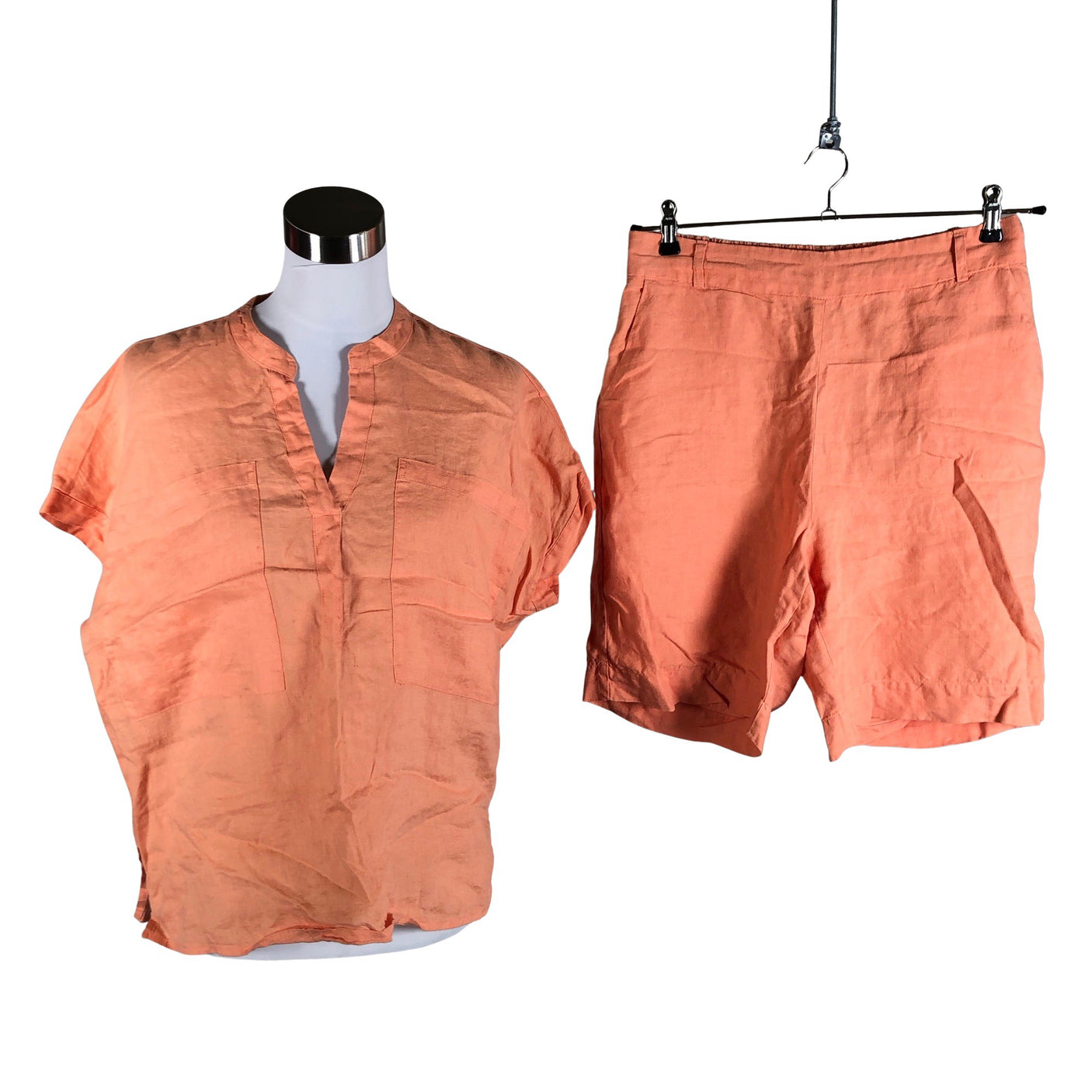 Unisex Nanso - Lühikeste käistega pluus, suurus 36 - Oranž (1)